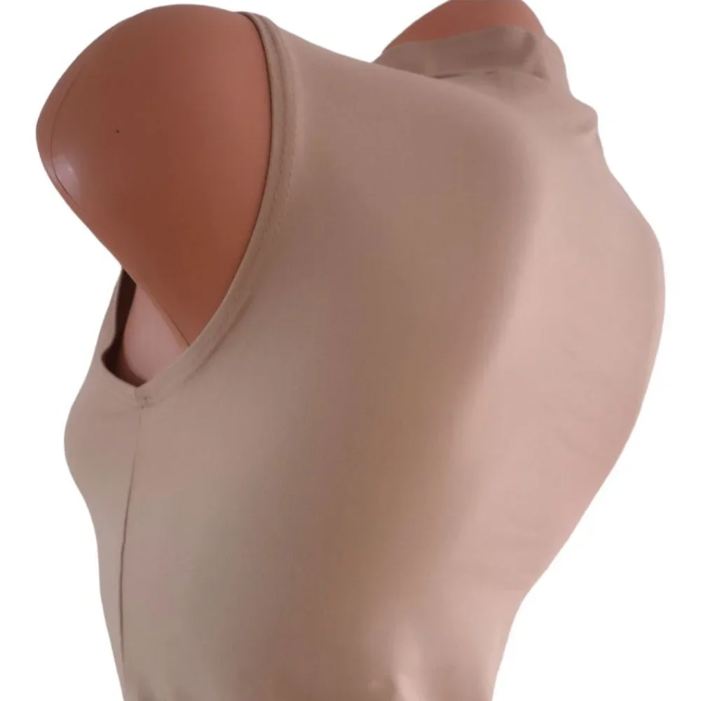 Olivia Rae NY Beige Sleeveless Mock Neck Top Shirt S - Picture 2 of 6